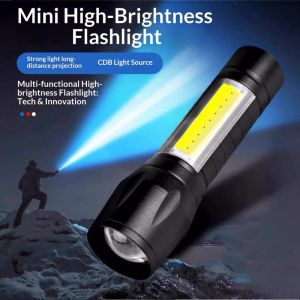 Đèn pin Led sạc siêu sáng amila với nguồn đèn kép chức năng thu phóng thiết kế chống thấm nước cho ngoài trời và sử dụng cho trường hợp khẩn cấp