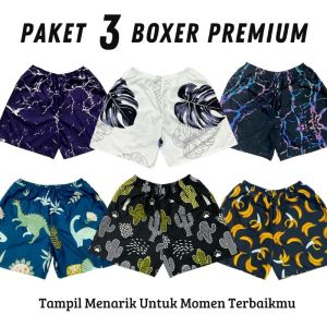 Paket Boxer 3 & 6 | 02 | Boxer Pria Wanita | Celana Pendek | Celana Pria | Celana Wanita