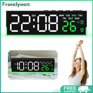 COD [Free Shipping] USB Charging LED Alarm Clock with Large Display Digital Desk Clock for Living Room Home Decor