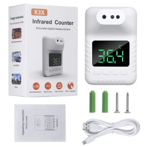 ❤Quick delivery+COD❤NEW K3 Non-contact Infrared Thermometer Digital Rechargeable Thermometer Thermal Scanner with Stand