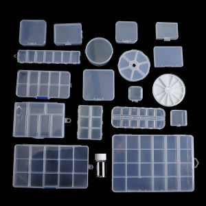 Plastic Storage Jewelry Box Compartment Adjustable Container for Beads earring box for jewelry rectangle Box Case