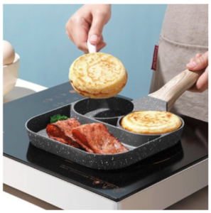 New Korean Multi functional Non Stick Egg Steak Frying Pan Omelette Aluminum Alloy 4 section