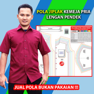 Pola Jiplak Kemeja Pria Lengan Pendek | Pola Baju Jamblang Store [ Bukan Pakaian ]