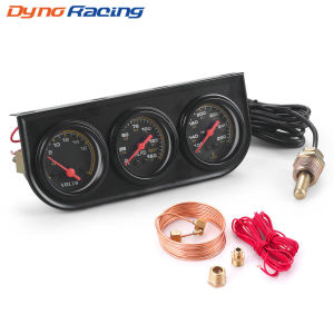 2 Inch 52mm Automotive Voltage Oil Pressure Water Temperature Gauge Mechanical Three-in-One Combination Instrument Three-Column Table