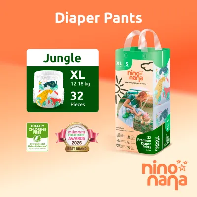Nino Nana Baby Diaper Pants - M (6-11 kg) | L (9-14 kg) | XL (12-18 kg) | XXL (15-23 kg)