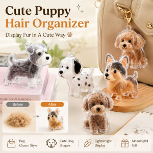 Pet Keychain Transparent Hair Storage Keepsake Cute Dog Cat Pendant Organizer Portable Puppy Cat Design Accessory Gift For Pet Lovers