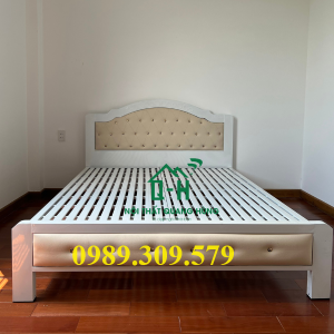 GIƯỜNG SẮT HỘP VUÔNG 5X10 CAO CẤP - GIƯỜNG NGỦ GIÁ RẺ TẠI XƯỞNG