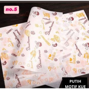 50 Lembar Kertas Kue / Kertas Bungkus Kue / Wax Paper 18x18cm / Kertas Bento Box / korean paper / ALAS KUE / baking paper/ kertas bungkus kue L25