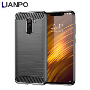 LIANPO For Xiaomi Poco F1 Phone Case Armor Carbon Fiber TPU Soft Silicone Back Cover Xioami Poco F1 Case
