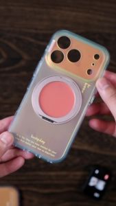 Ốp Lưng Ombre Gradient Có Giá Đỡ Xoay 360 Độ Sạc Không Dây Cho Điện Thoại iPhone 17 Pro Max 16 15 14