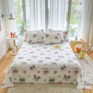 Dansunreve capybara tấm ga trải giường Sanrio loạt phẳng bedsheet duy nhất/Nữ Hoàng/Vua kuromi/cinnamoroll/giai điệu Tấm bọc giường