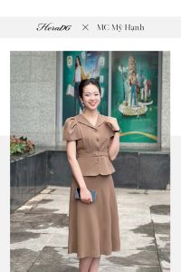[Voucher 15% MOV 199K cap 100K Chân váy nữ HeraDG thiết kế dáng xòe rủ trẻ trung thanh lịch chất liệu Recycle bảo vệ môi trường STBC3012J