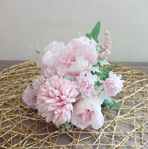 Bunga Plastik Hydrangea Peony Artificial Flowers Bouquet Silk Ball Blooming Fake Flower Photo Props
