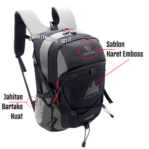 Tas Ransel Pria Distro 35 Liter Tas Punggung Cowok Bonus Rain Cover Kantong Laki Gearbag Series 05