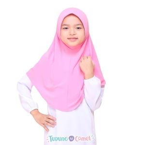 TUDUNGSICOMEL Set A - Tudung Sekolah Awning Scuba / Tudung Sarung Instant