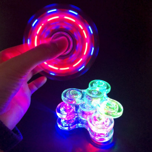 Childrens Toys Gyroscope Glowing LED light Fidget Spinner hand-cranked top luminous decompression