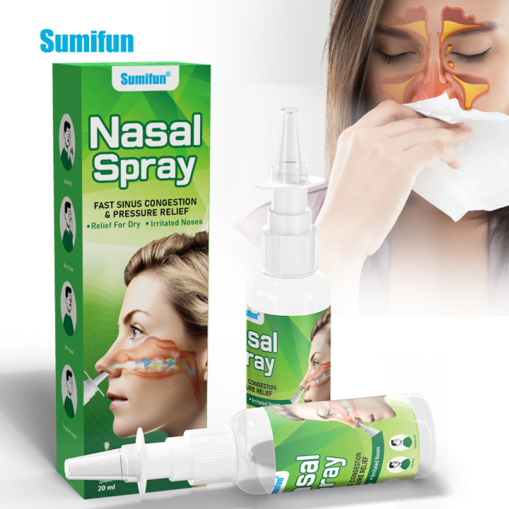 Sumifun 20ml/bottle Nasal Spray Fast Relief Sinus Congestion and Pressure Relief MultiSymptom