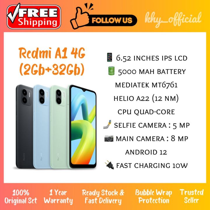 New Smartphone Original Redmi A1 2+2Gb Extended Ram 32Gb Rom