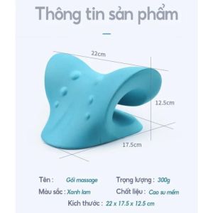 Gối Massage Cổ Vai Gáy Mẹ & Bé – Cao Su Non Công Thái Học Gối Kê Cổ Giảm Đau Thư Giãn Bấm Huyệt