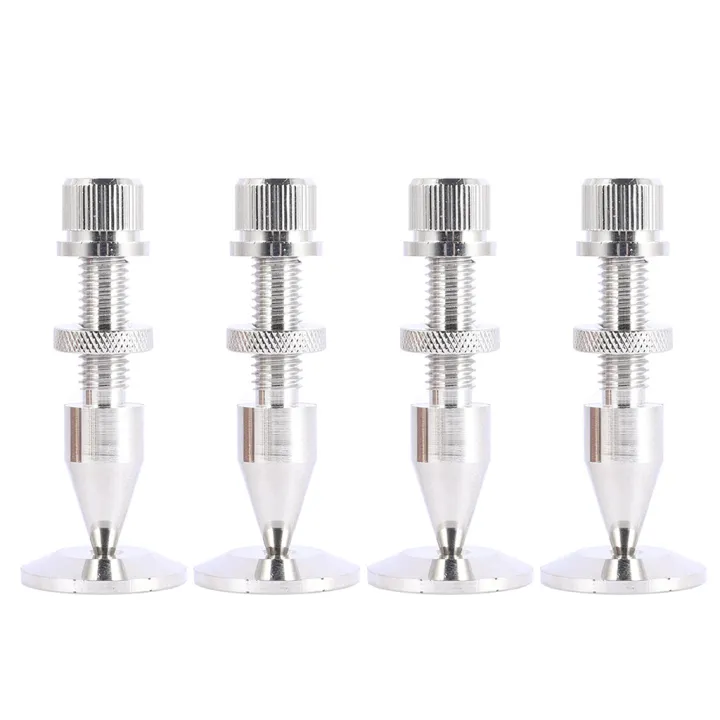 4 Punte Isolanti Per Altoparlanti E Amplificatori – Set Piedini In Oro OFC Con Base E Biadesivo, Diametro Punta 28 Mm - 2