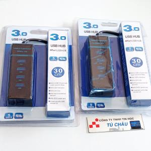 Hub chia USB 1 ra 4 / Hub USB 3.0 (Đèn Led báo kết nối cáp dài 30Cm)
