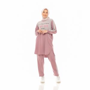 Setelan baju olahraga jumbo wanita muslimah Bianca Set by Mareema