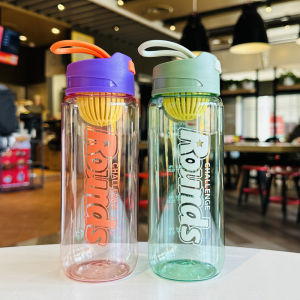 Botol Minum Anak Tali Tenteng Penyaring Teh Model Transparant 600ml