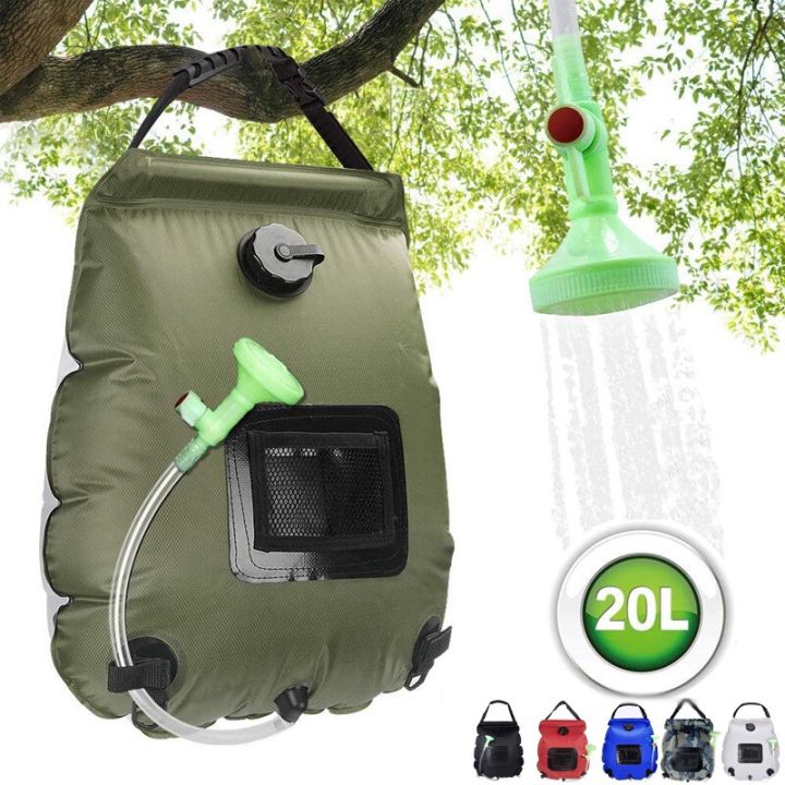 Portable 20L Outdoor Shower Bag for Camping and Hiking