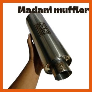 Knalpot mobil JS Racing Titan JS racing pelangi Stainles Suara bass kering Variasi cacing semua mobil matic dan mobil manual