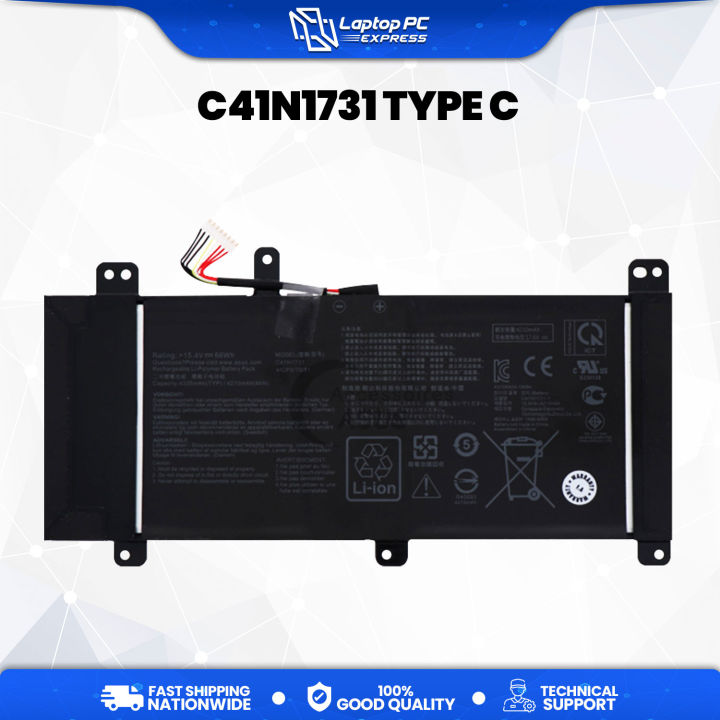 PC Tech Laptop Battery C41N1731 (TYPE C) | 15.4V 66Wh 4335mAh ...