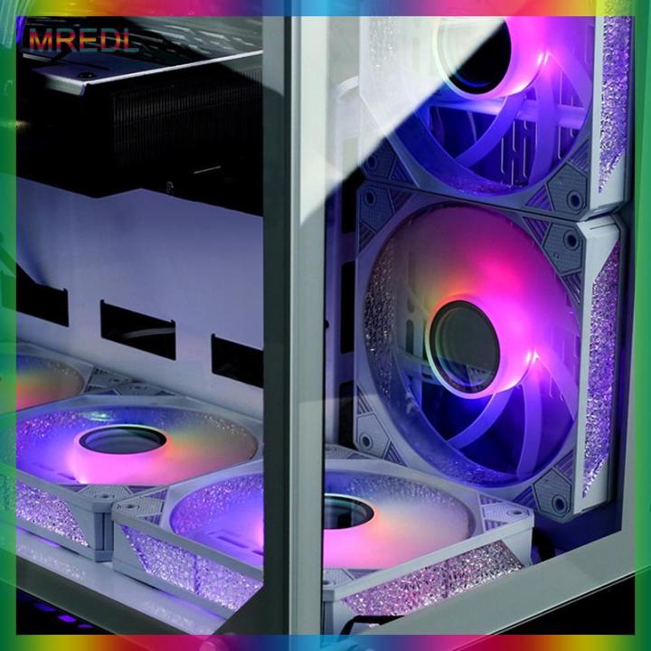 MREDL 12cm ARGB DIY Computer Case Cooling Mute Fans PC Tower Silent ...