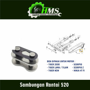 Sambungan Rantai 520 (Harga Per 1 PCS) - Kancingan Penyambung Rante Tiger Tiger New Ninja Scorpio Z