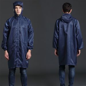 Esd Smock Round Neck with Zip Hooded Design Antistatic Ppe Gown Washable Lab Coat Cleanroom Suit Work Jacket Kerja Baju Bengkel Workwear Coverall Factory Kilang Electronic Uniform Labour Workshop Food Safety Blue White Yellow Pink ♞ kaiyue1997