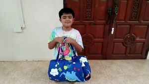 ที่นอนอนุบาล+ผ้าห่มนาโนเนื้อนุ่ม พกพาสะดวก