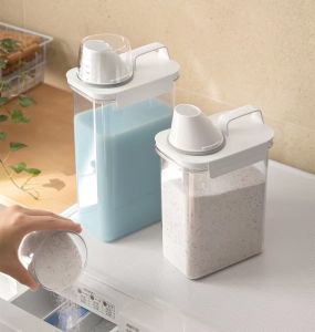 Classy Plastic Storage Solutions: Luxe Washing Powder & Rice Bucket
