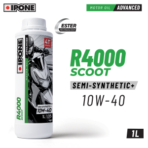 IPONE R4000 Scoot 4T 10W40 Semi-Sintetik Engine Scooter Oil (1L)
