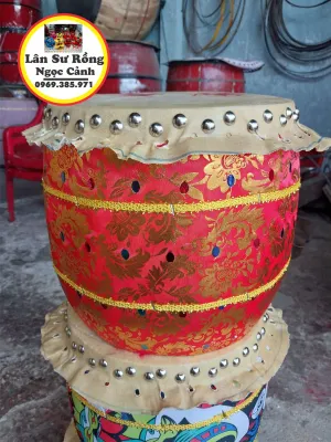 Trống múa lân hàng cao cấp trẻ em Trống lân cho bé kiểu dáng mini tặng kèm Dùi trống