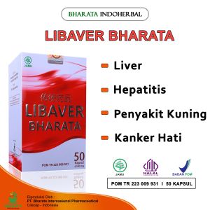 Obat Liver Hepatitis Penyakit Kuning Libaver Bharata Kemasan 250g Isi 50 Kapsul Garansi Uang Kembali 100%
