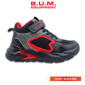 BUM Equipment Kids Shoe CS599/CS600 Black x Red/Black x Green - Kasut Kanak-Kanak Kasual Ringan Selesa Sneakers