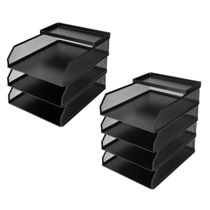 3/4 tầng dụng cụ sắp xếp bàn tập tin chủ sở hữu văn phòng Nộp đơn Khay giấy lưu trữ khay thư vật tư văn phòng cho thư viện ký túc xá