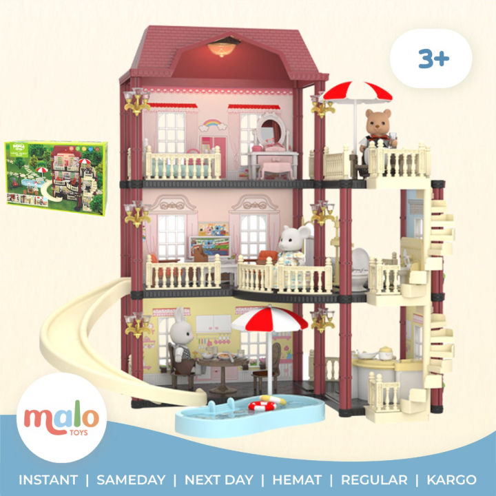 MALOTOYS Koala Diary Holiday Villa Luxury Pretend Play Playhouse