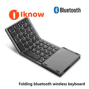 I Know Bàn Phím Bluetooth Có Thể Gập Lại Bàn Phím Không Dây Di Động Gập Ba Với Bàn Di Chuột Bàn Phím Không Dây BT Có Thể Sạc Lại USB Cho Android Hệ Thống Windows Máy Tính Xách Tay Máy Tính Bảng Thiết Bị Điện Thoại Thông Minh