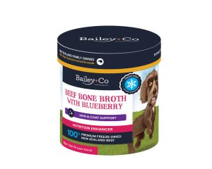 Bailey+Co Premium Freeze-Dried Beef Bone Broth for All Life Stages & Sizes - Digestive Health & Immunity Support