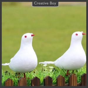 [Creative] Artificial Simulation Peace Dove Foam Feather Birds Wedding Crafts Ornament