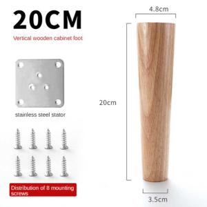 【Local Warehouse】4Pcs Solid Wood Sofa Feet Inclined Sofa Bed Cabinet Table Furniture Wood Furniture Legs Straight Oblique Slope Slant Leg Sofa Bed Cabinet Table Replacement Feet for Furniture Renovation Replacement of Old Furniture and DIY Furniture