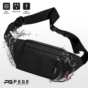 Tas Pinggang Pria Tas Slempang Bahu PEGE Duho WaistBag Pria Shoulderbag Casual Waterproof - PG 9102