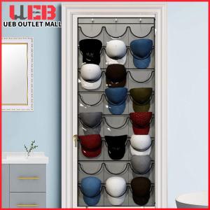 Hat Organizer Racks for Baseball Caps Baseball Hat Rack with 3 Hooks Behind Door Hat Protect Storage Rack for Wall Door