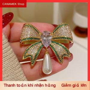 CS Khí Rhinestone Bowknot trâm cài cho phụ nữ cô gái thời trang tinh tế Corsage thanh lịch phù hợp với pins quần áo phụ kiện Quà Tặng