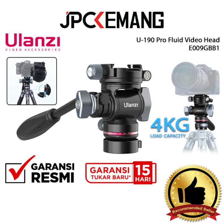 Ulanzi U-190 Pro Fluid Video Head Tripod with Arca Swiss Quick Release Ulanzi U190 JPC KEMANG GARANSI RESMI