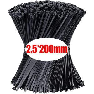 1000/100PCS Self-Locked Nylon Cable Ties Adjustable Cord Ties Straps Fastening Loop Wire Wrap Ties for Home Office Wholesale